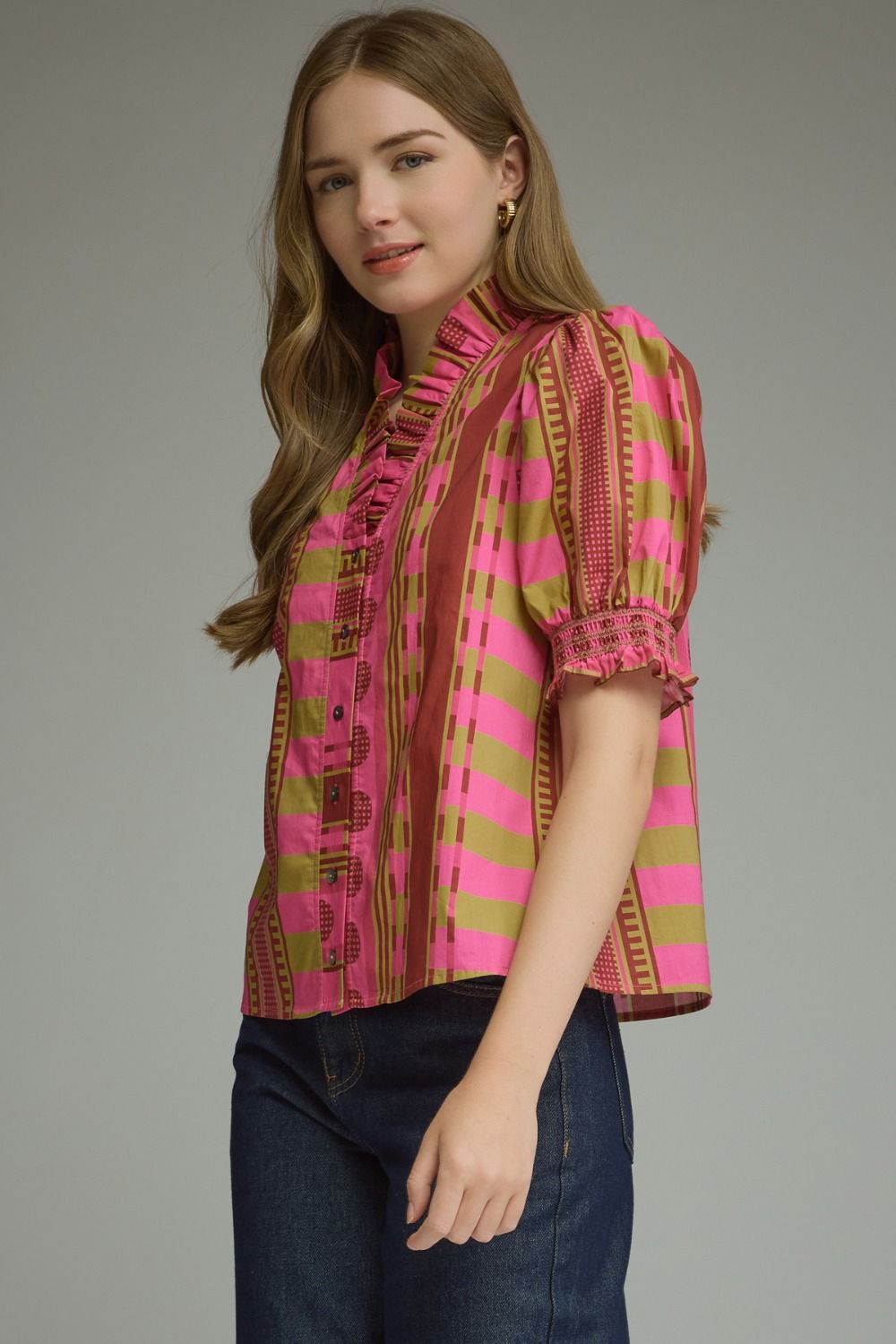 Presley Fall Plum Print Top (Small - 2XL)