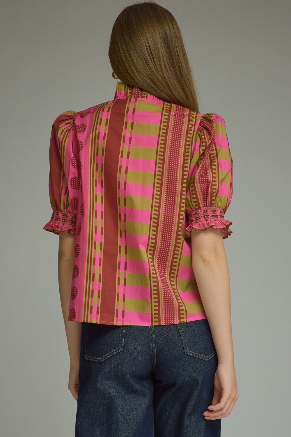 Presley Plus Size Fall Plum Print Top