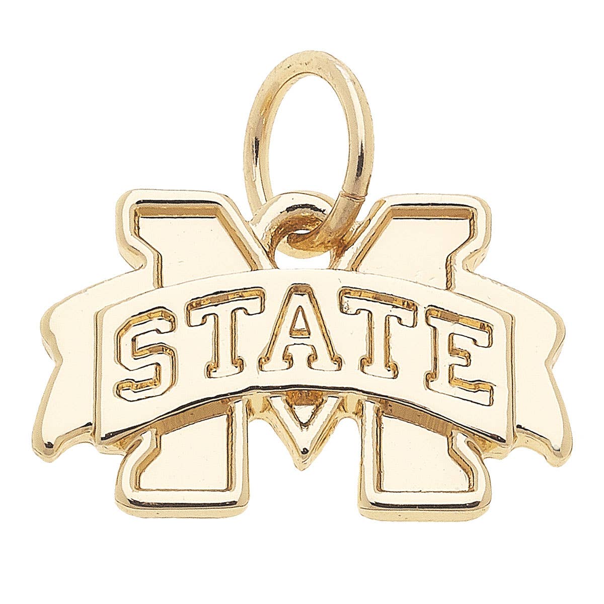 Mississippi State Bulldogs Shiny Gold Logo Charm