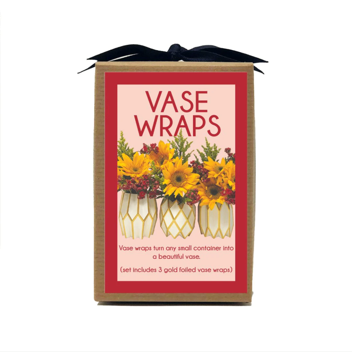 Gold Pearl Paper Vase Wraps | Set of 3