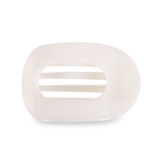 Coconut White Large Flat Round Clip