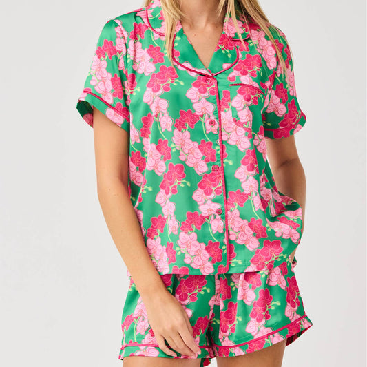 Charlotte Orchid Reverie Pajama Short Set