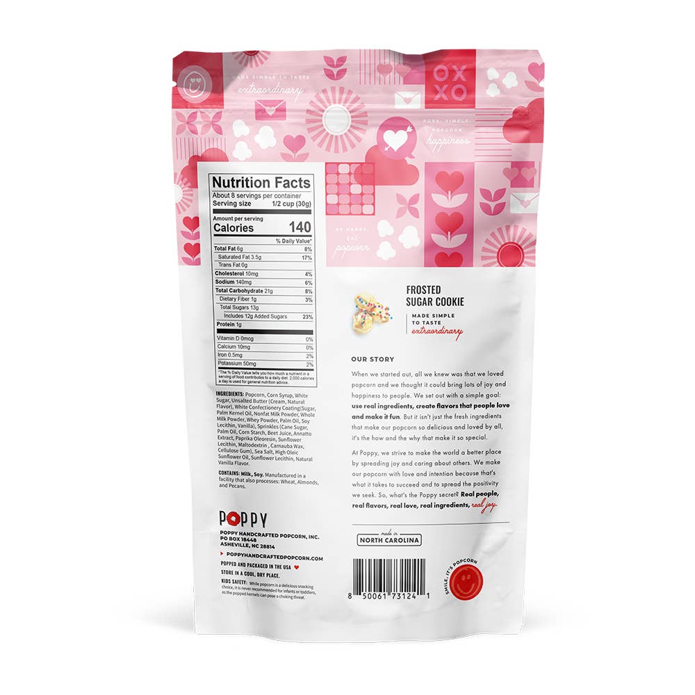 Poppy Frosted Sugar Cookie Popcorn