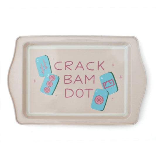 Crack, Bam, Dot Metal Trinket Tray