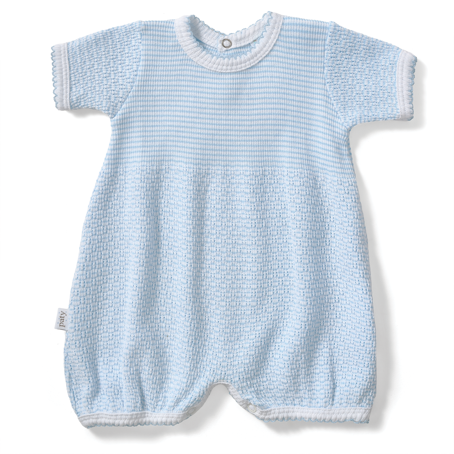 Paty Knit Blue Bubble with Straight Hem