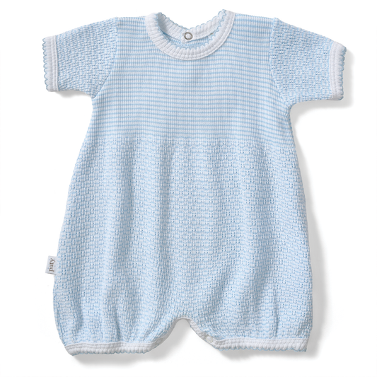 Paty Knit Blue Bubble with Straight Hem