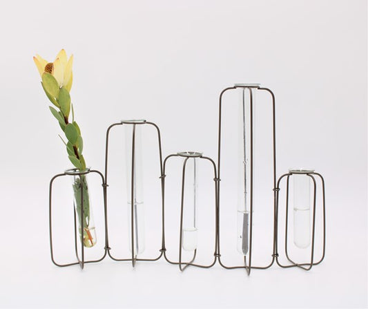 Metal Test Tube Link  Vase (5)