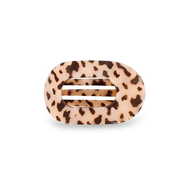 Round Flat Hair Clip | Small | Blonde Tortoise