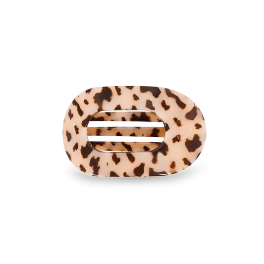 Round Flat Hair Clip | Small | Blonde Tortoise
